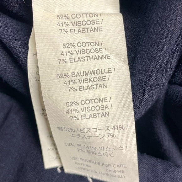 J. Crew Women’s Navy 4 Campbell Mid Rise Ankle Trouser with Two Way Stretch EUC - Picture 11 of 14